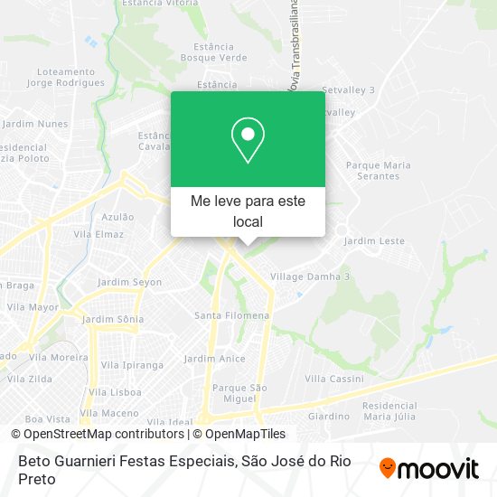 Beto Guarnieri Festas Especiais mapa