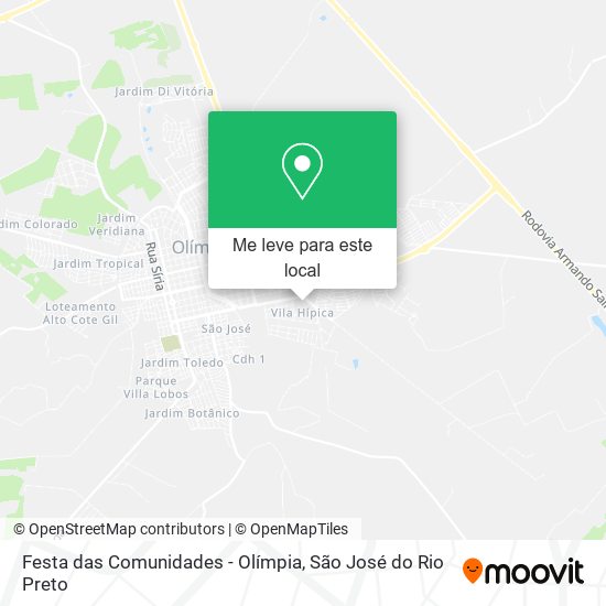 Festa das Comunidades - Olímpia mapa