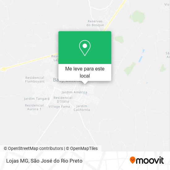 Lojas MG mapa