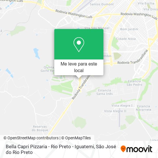 Bella Capri Pizzaria - Rio Preto - Iguatemi mapa