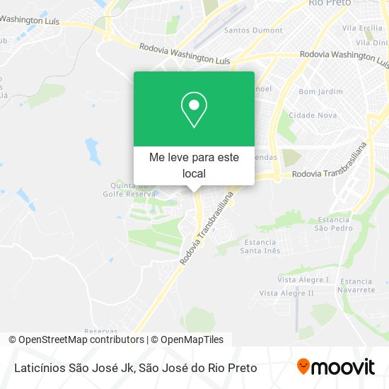 Laticínios São José Jk mapa