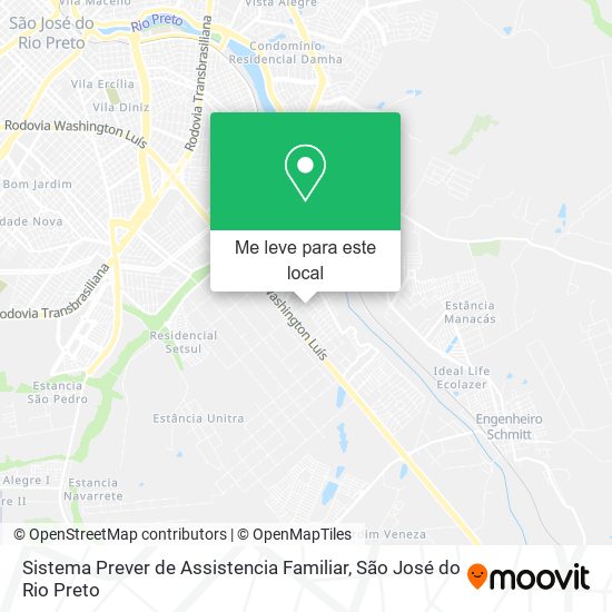 Sistema Prever de Assistencia Familiar mapa