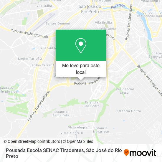 Pousada Escola SENAC Tiradentes mapa