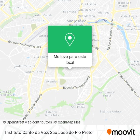Instituto Canto da Voz mapa