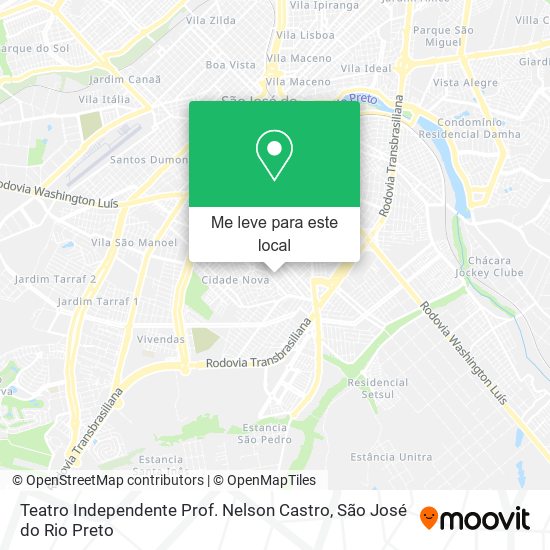 Teatro Independente Prof. Nelson Castro mapa