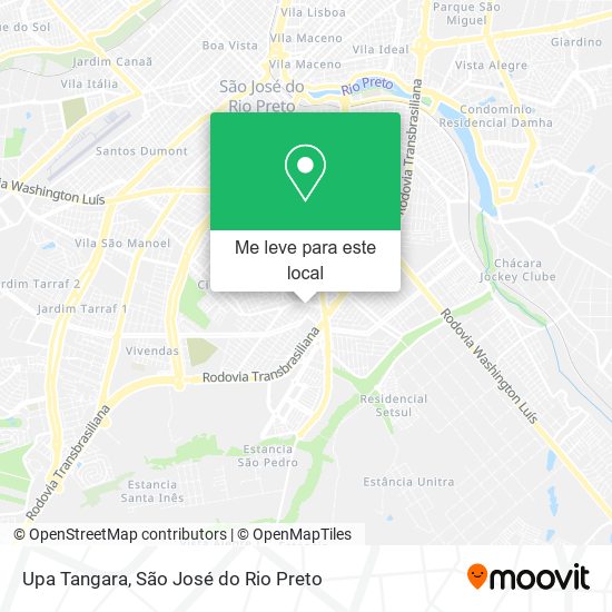 Upa Tangara mapa
