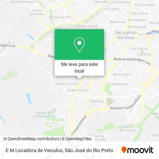 E M Locadora de Veiculos mapa