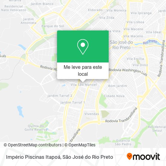 Império Piscinas Itapoá mapa