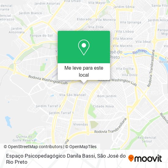 Espaço Psicopedagógico Danila Bassi mapa