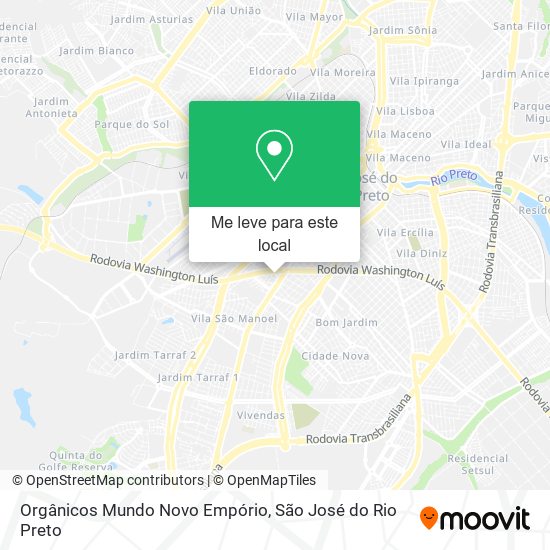 Orgânicos Mundo Novo Empório mapa