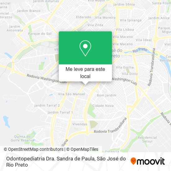 Odontopediatria Dra. Sandra de Paula mapa
