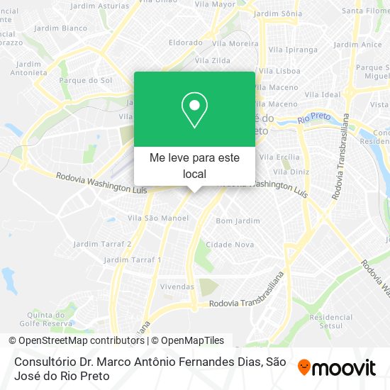 Consultório Dr. Marco Antônio Fernandes Dias mapa