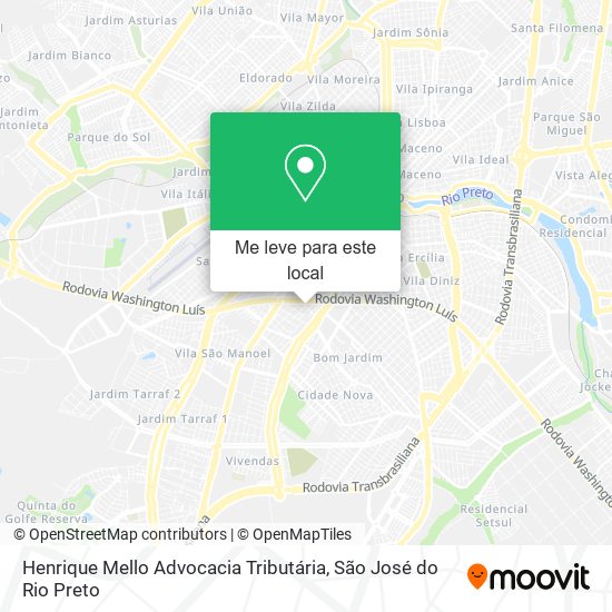 Henrique Mello Advocacia Tributária mapa