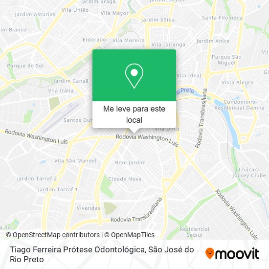 Tiago Ferreira Prótese Odontológica mapa