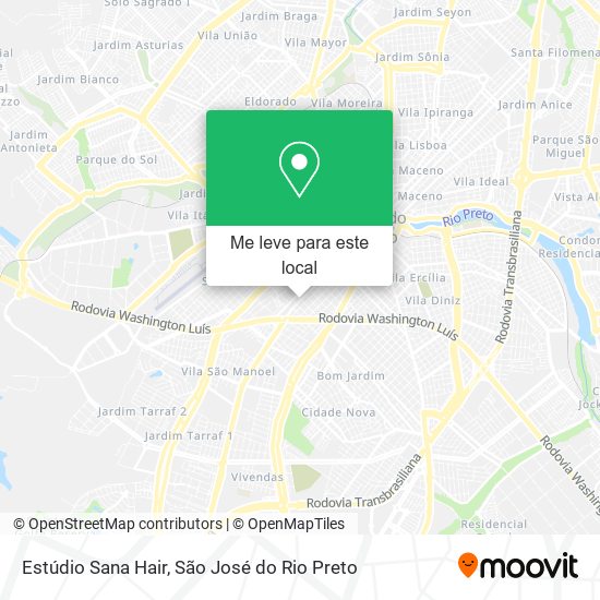 Estúdio Sana Hair mapa