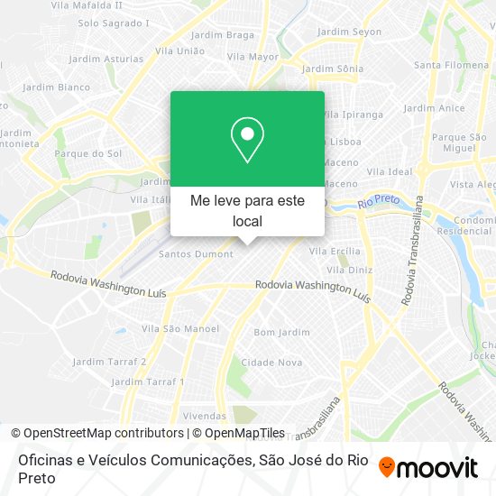 Oficinas e Veículos Comunicações mapa