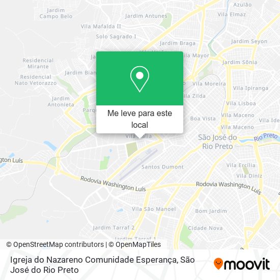 Igreja do Nazareno Comunidade Esperança mapa