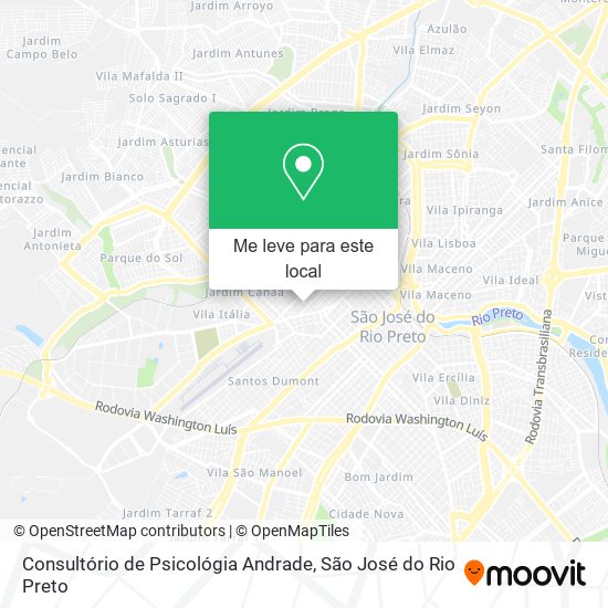 Consultório de Psicológia Andrade mapa