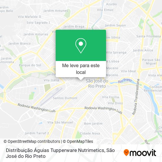 Distribuição Águias Tupperware Nutrimetics mapa