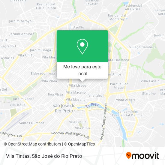 Vila Tintas mapa