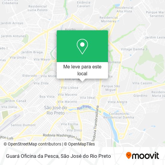Guará Oficina da Pesca mapa