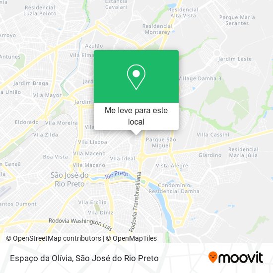 Espaço da Olívia mapa