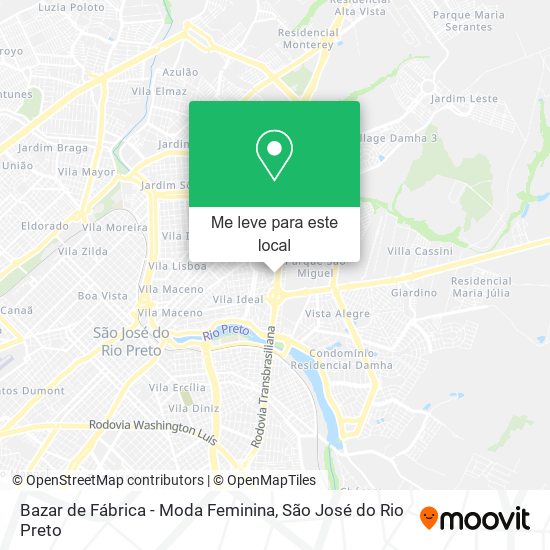 Bazar de Fábrica - Moda Feminina mapa