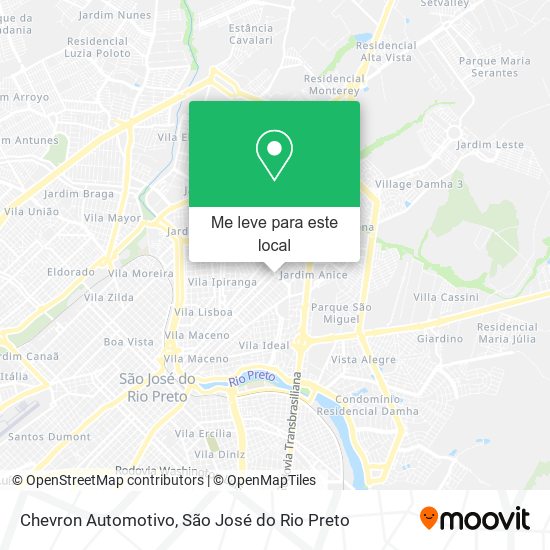 Chevron Automotivo mapa