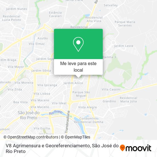 V8 Agrimensura e Georeferenciamento mapa
