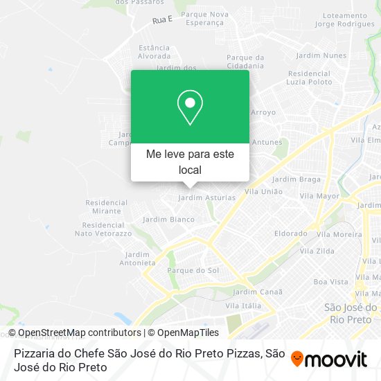 Pizzaria do Chefe São José do Rio Preto Pizzas mapa