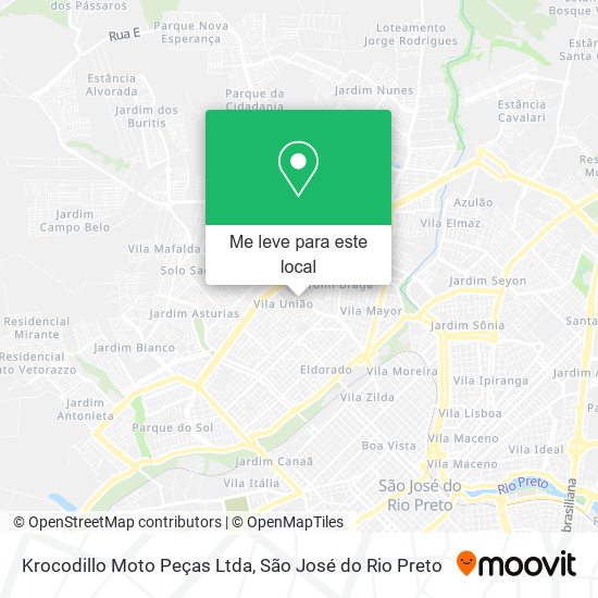 Krocodillo Moto Peças Ltda mapa