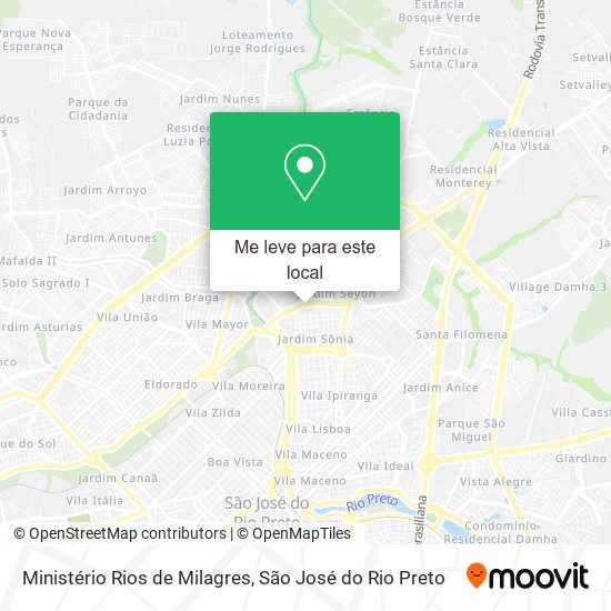 Ministério Rios de Milagres mapa