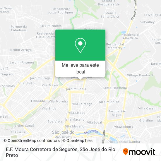 E.F. Moura Corretora de Seguros mapa