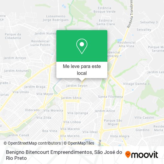 Benigno Bitencourt Empreendimentos mapa