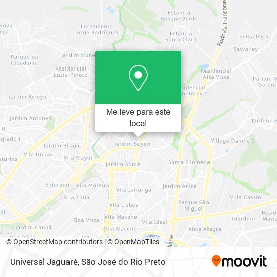 Universal Jaguaré mapa
