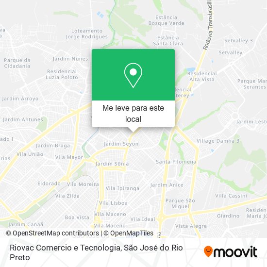 Riovac Comercio e Tecnologia mapa