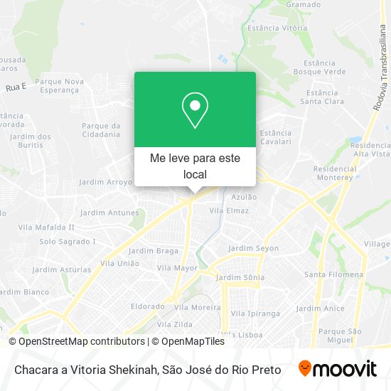 Chacara a Vitoria Shekinah mapa