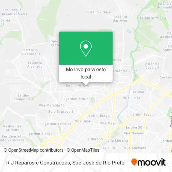 R J Reparos e Construcoes mapa