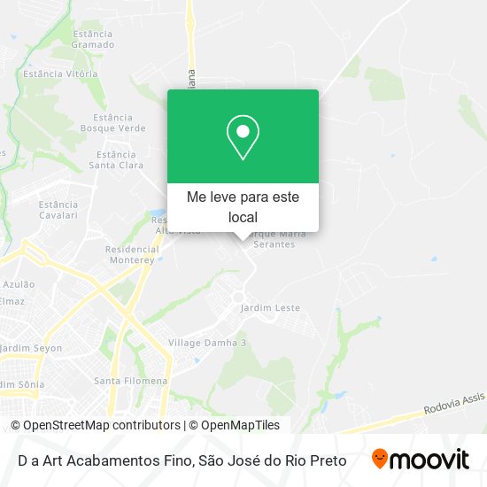 D a Art Acabamentos Fino mapa
