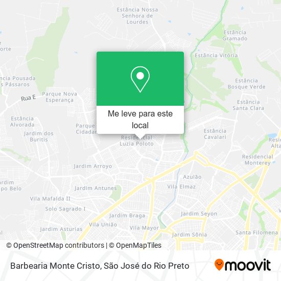 Barbearia Monte Cristo mapa