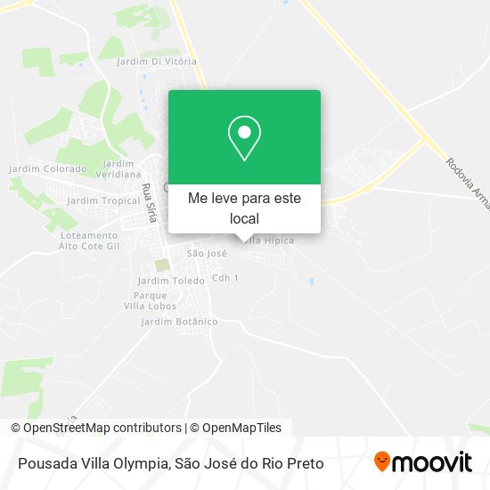 Pousada Villa Olympia mapa