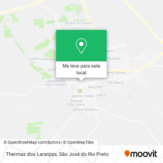 Thermas dos Laranjais mapa