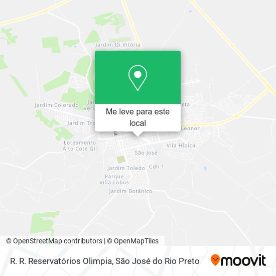 R. R. Reservatórios Olimpia mapa