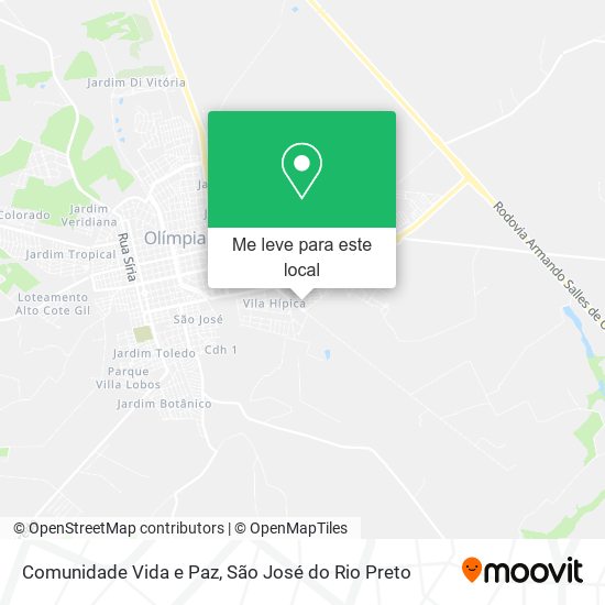 Comunidade Vida e Paz mapa