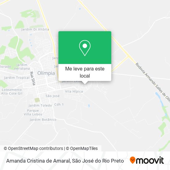 Amanda Cristina de Amaral mapa