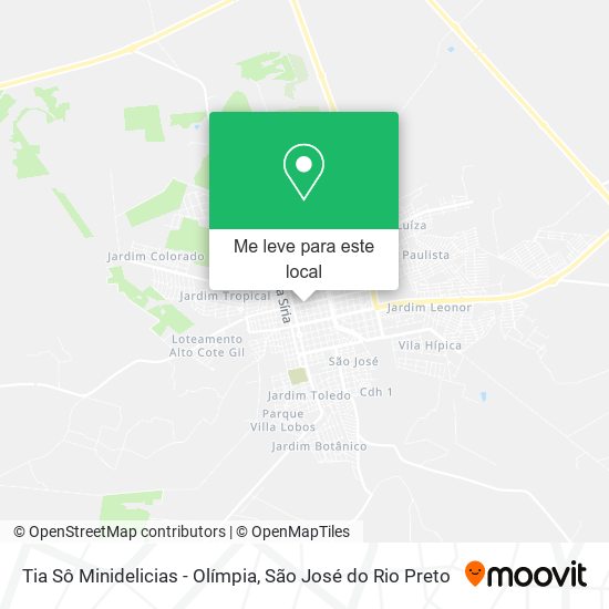 Tia Sô Minidelicias - Olímpia mapa