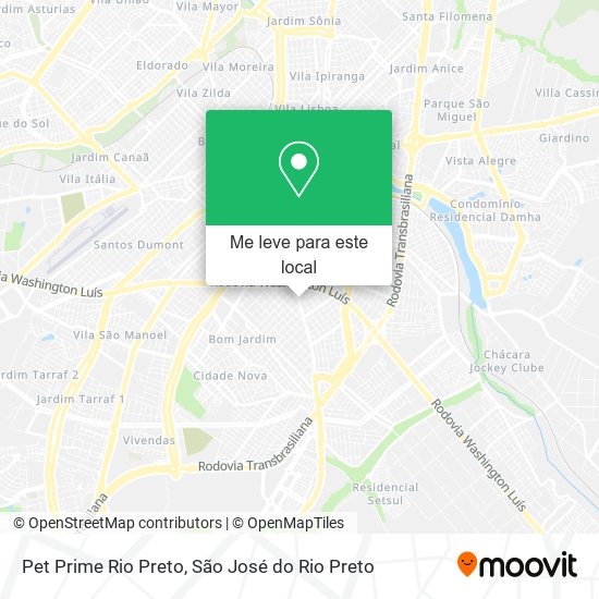 Pet Prime Rio Preto mapa
