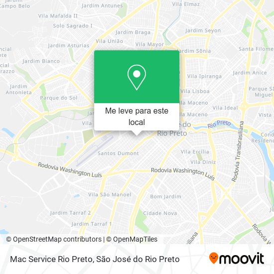 Mac Service Rio Preto mapa