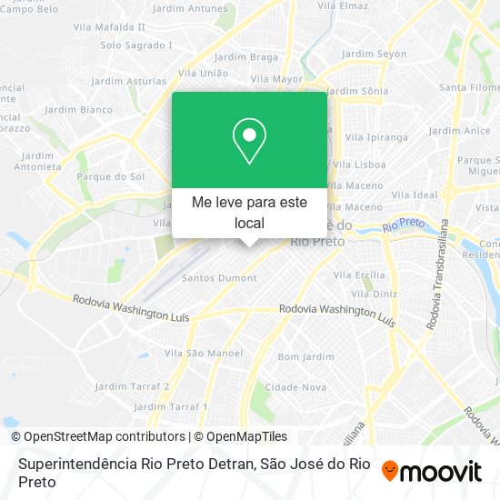 Superintendência Rio Preto Detran mapa