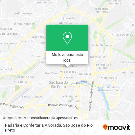 Padaria e Confeitaria Alvorada mapa